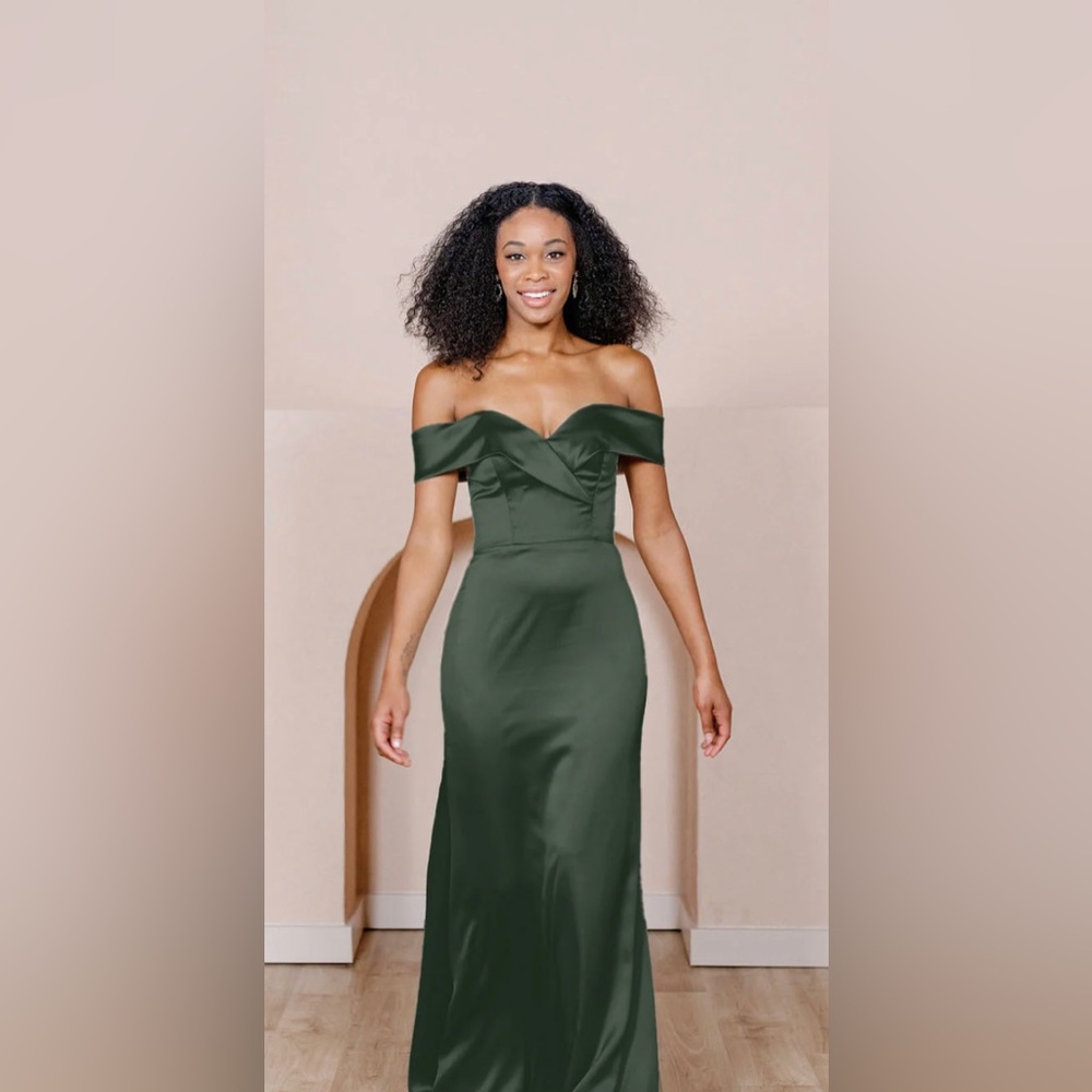 Satin bridesmaids dress